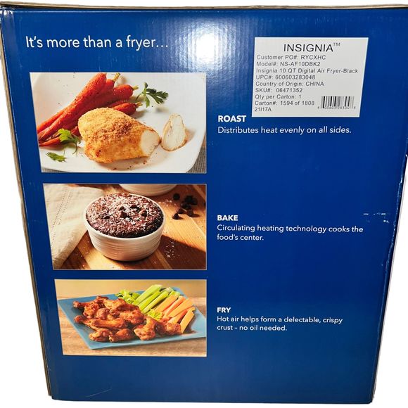 Insignia Kitchen Insignia Qt Digital Air Fryer Oven Black